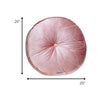 Round Tufted Pink Rose Velvet Floor Pillow