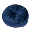 Round Tufted Navy Velvet Floor Pillow