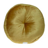 Round Tufted Yellow Velvet Floor Pillow