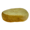 Round Tufted Yellow Velvet Floor Pillow