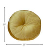 Round Tufted Yellow Velvet Floor Pillow