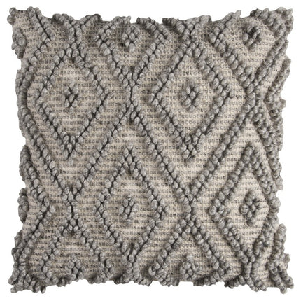 Natural Gray Diamond Throw Pillow