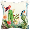 Desert Garden Embroidered Throw Pillow