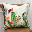 Desert Garden Embroidered Throw Pillow