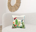 Desert Garden Embroidered Throw Pillow