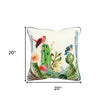 Desert Garden Embroidered Throw Pillow