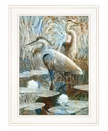 Marsh Herons Print Wall Art