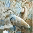 Marsh Herons Print Wall Art