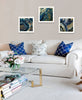 Deep Blue Wall Art Set of 3