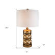 Magestic Brown and Gold Geo Table Lamp