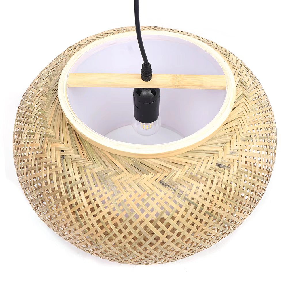 Bamboo Open Weave Hanging Ceiling Light