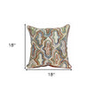 Emily Embroidered Cotton Throw Pillow