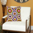 Retro Dream Cotton Zippered Throw Pillow