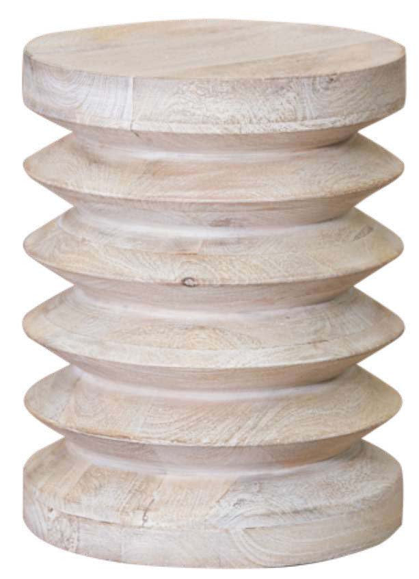 Helical Solid Wood End Table