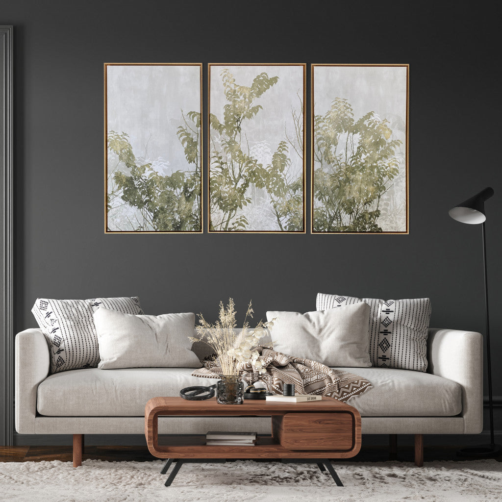 Botanical Gold Triptych Wall Art