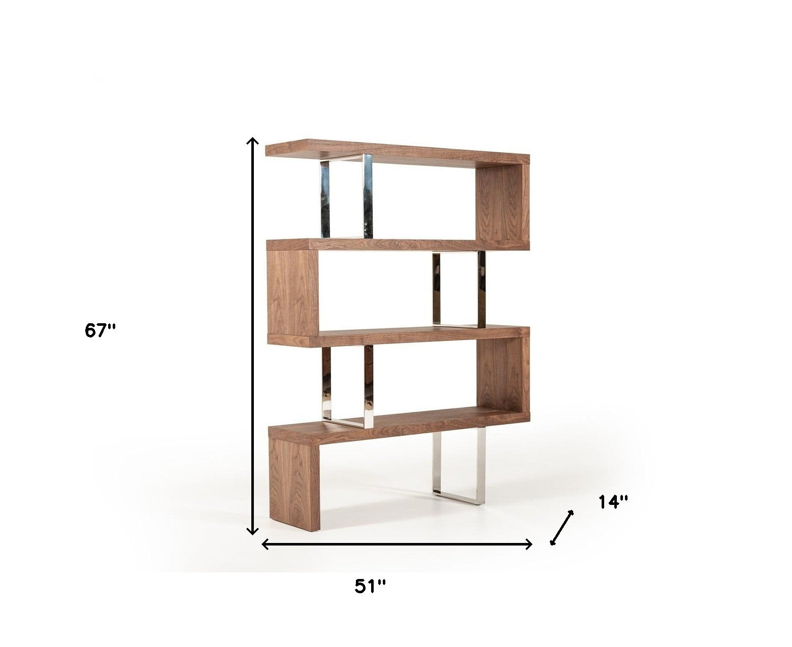 Zig Zag Modern Bookcase