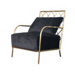 Becca Black Velvet Arm Chair