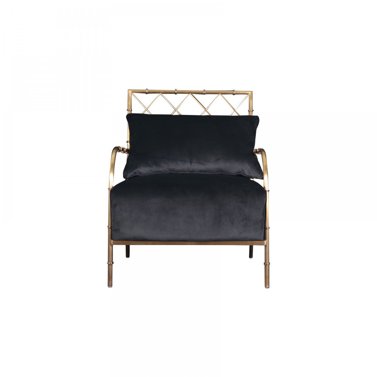 Becca Black Velvet Arm Chair