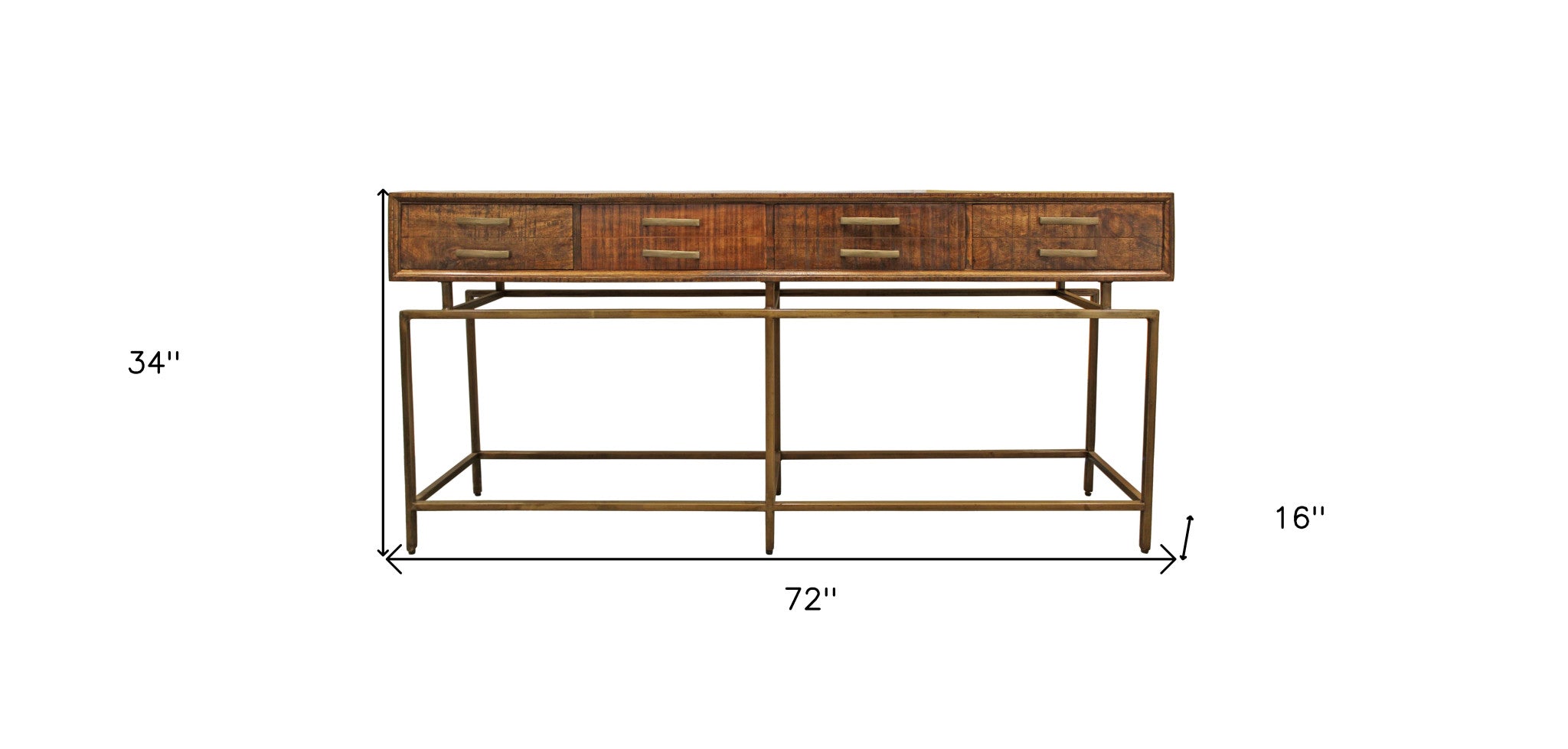 Edison Solid Wood Distressed Console Table