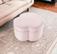 Penelope Blush Velvet Ottoman