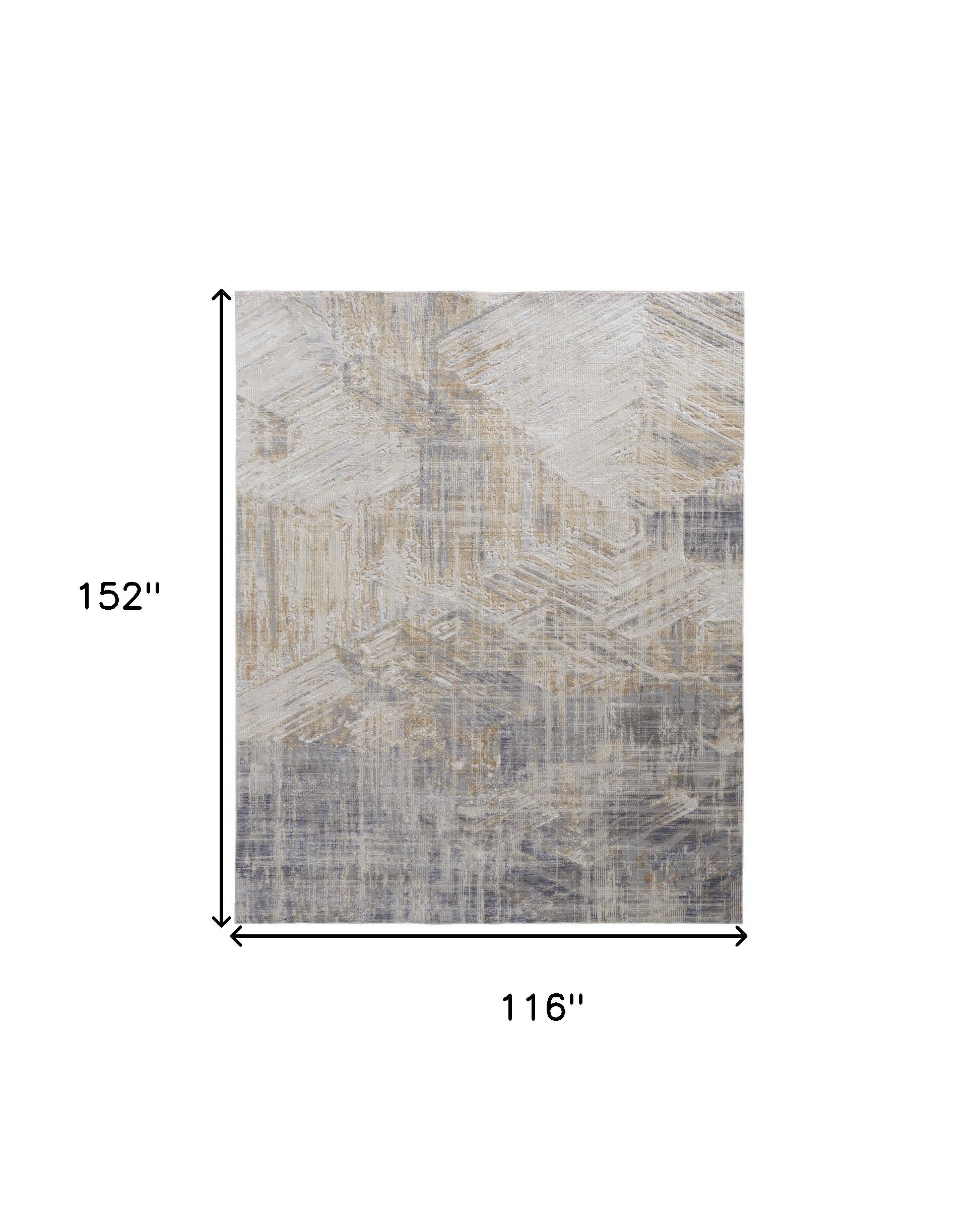 Ivan Abstract Distressed Area Rug 10' X 13'