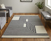 Elliot Modern Lines Tufted Area Rug 9' X 12'