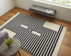 Elliot Modern Lines Tufted Area Rug 9' X 12'