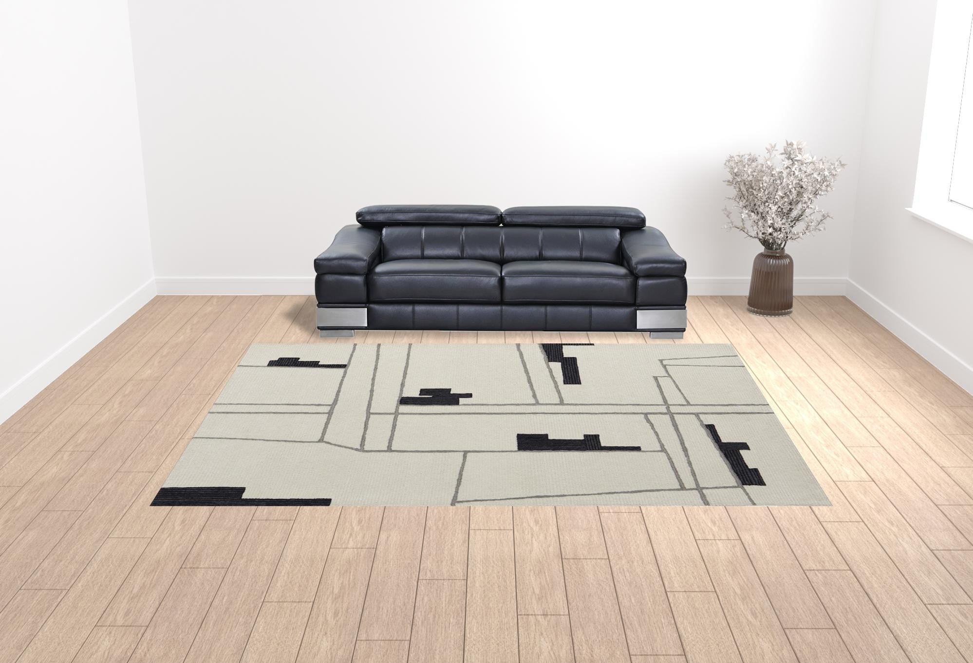 Stefano Wool Abstract Area Rug 10' X 14'