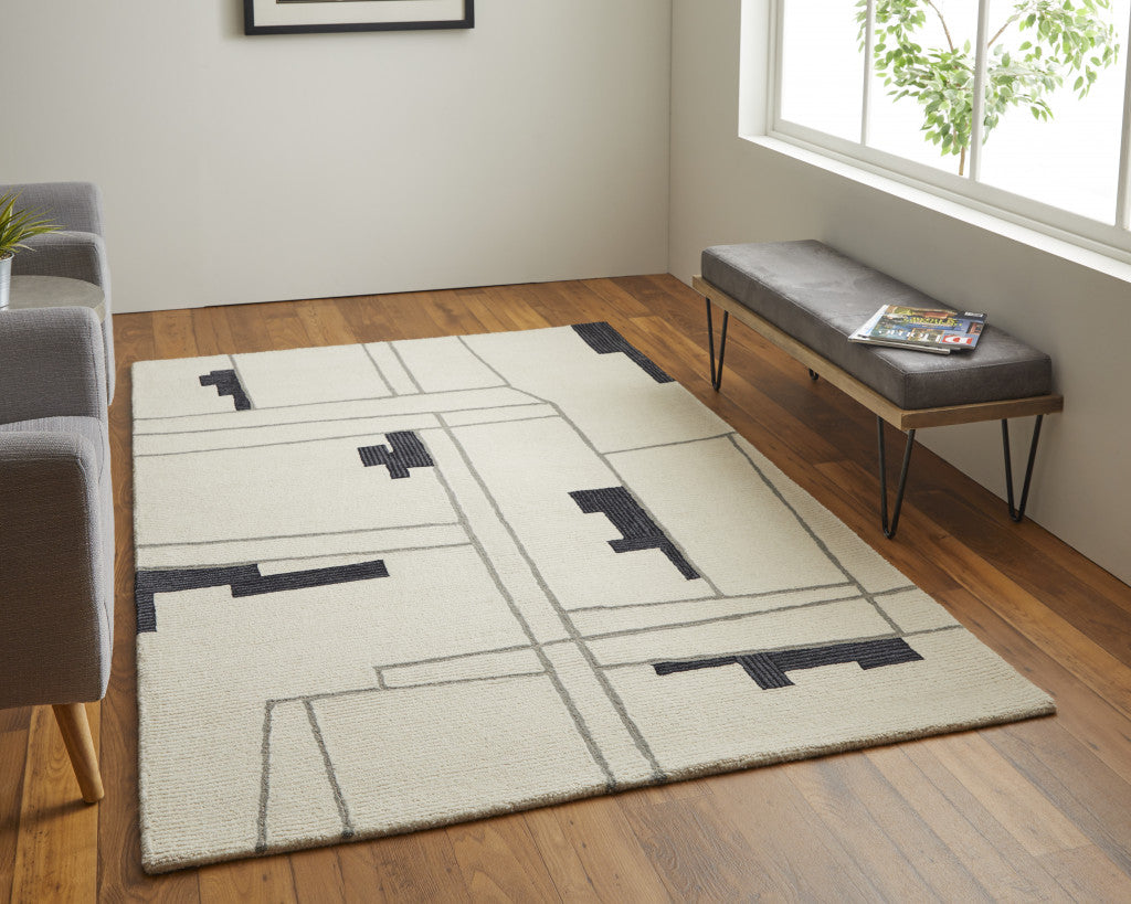 Stefano Wool Abstract Area Rug 10' X 14'