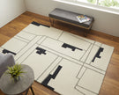 Stefano Wool Abstract Area Rug 10' X 14'