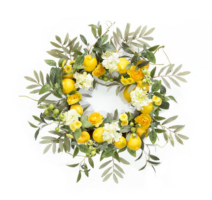 Summer Lemon Artificial Wreath