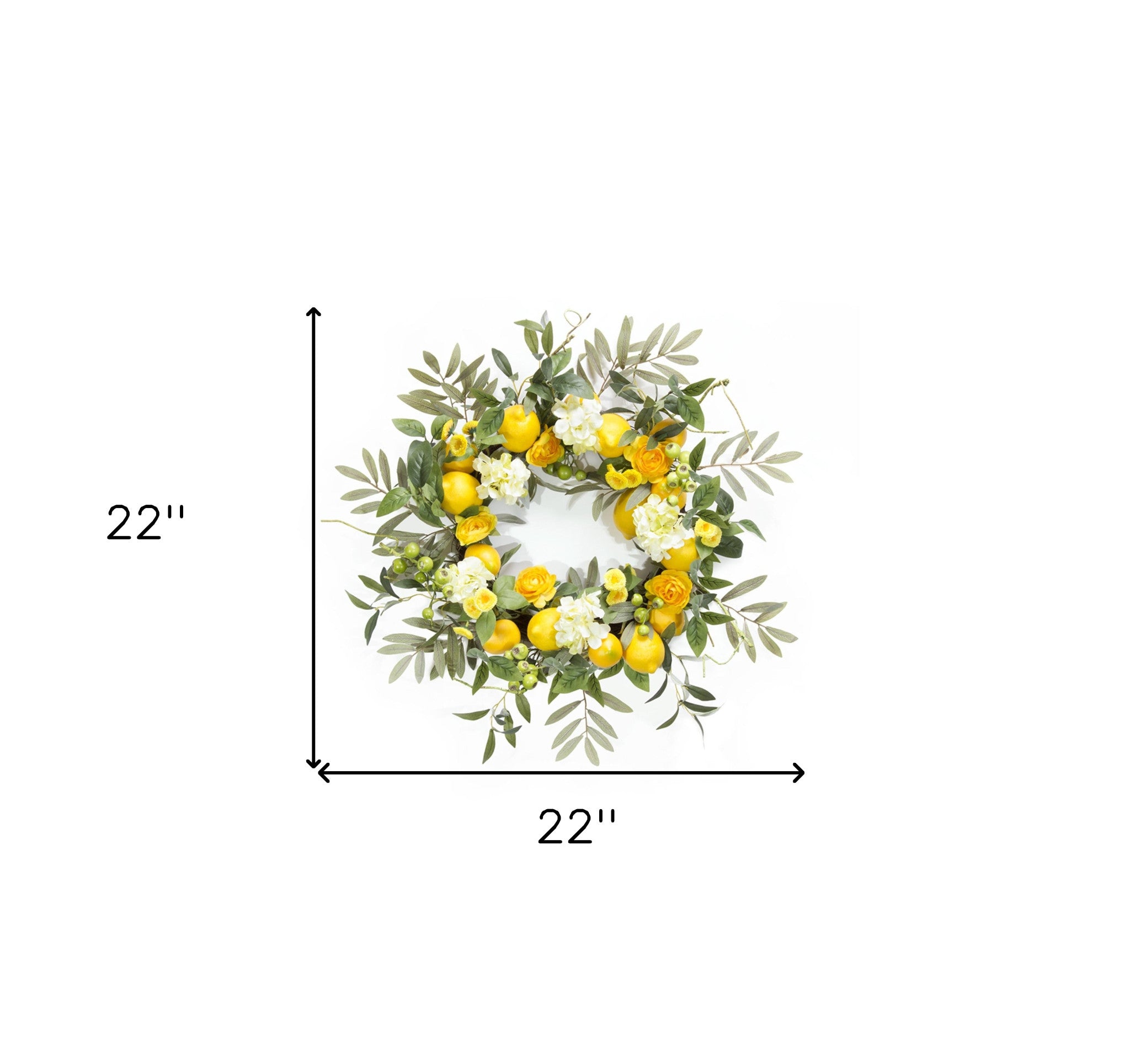 Summer Lemon Artificial Wreath