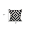 Diamond Geometry Cotton Zippered Pillow