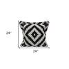 Diamond Geometry Cotton Zippered Pillow