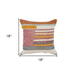 Linear Chic Linen + Cotton Throw Pillow