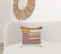 Linear Chic Linen + Cotton Throw Pillow