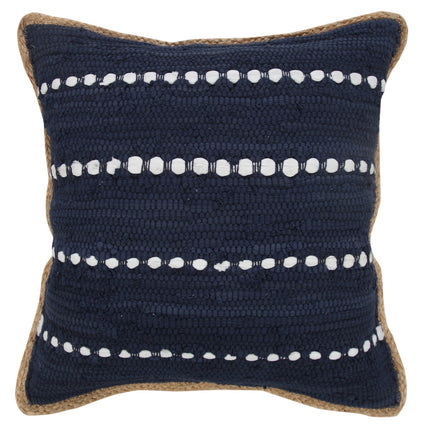 Dotted Linear Zippered Throw Pillow