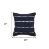 Dotted Linear Zippered Throw Pillow