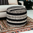 Black + White Cotton Ottoman