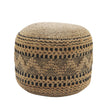 Laila Geometric Jute Ottoman