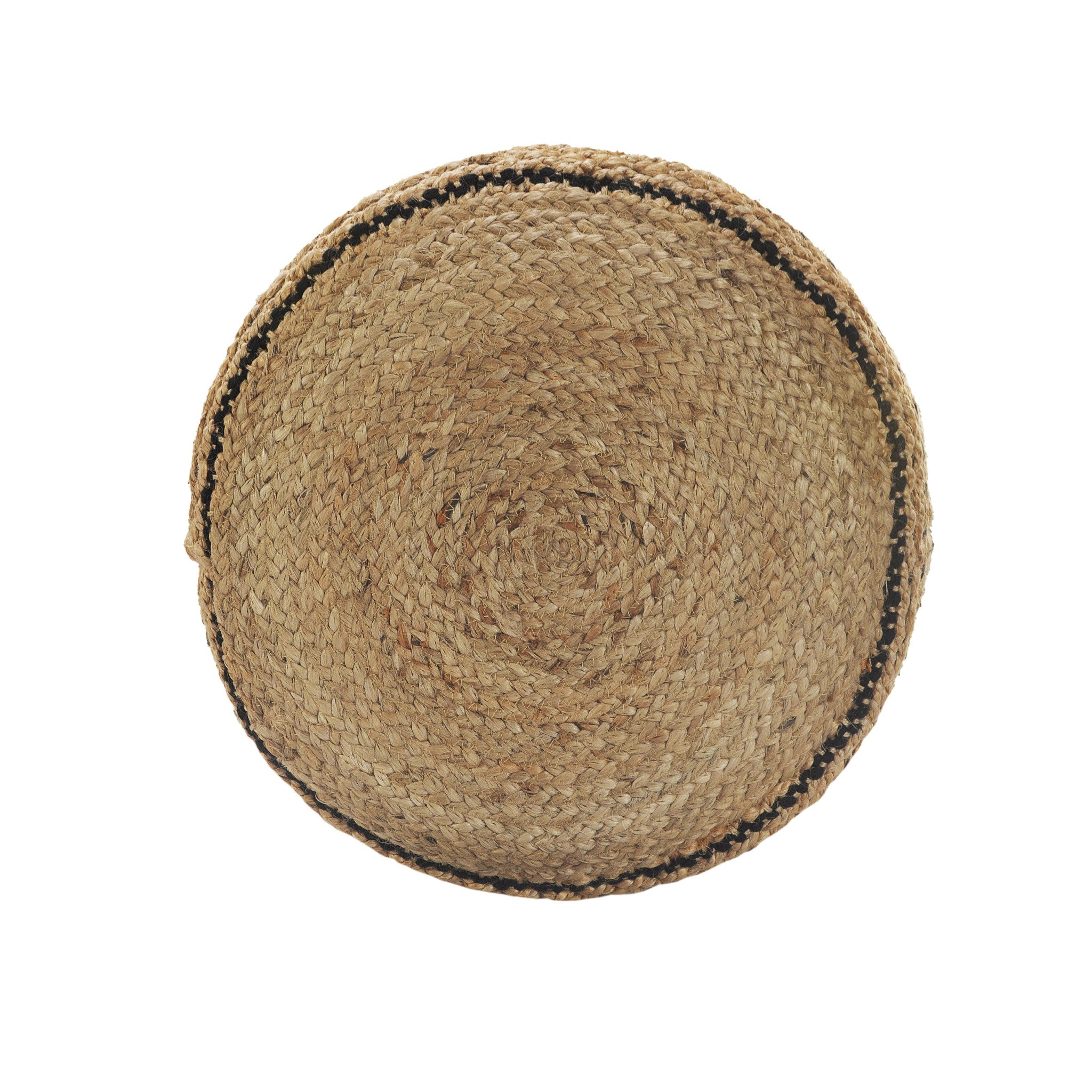 Laila Geometric Jute Ottoman