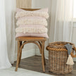 Pink + Fringe Cotton Throw Pillow