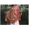 Meditation Yoga Prayer Shawl - Maha Mantra - Peach