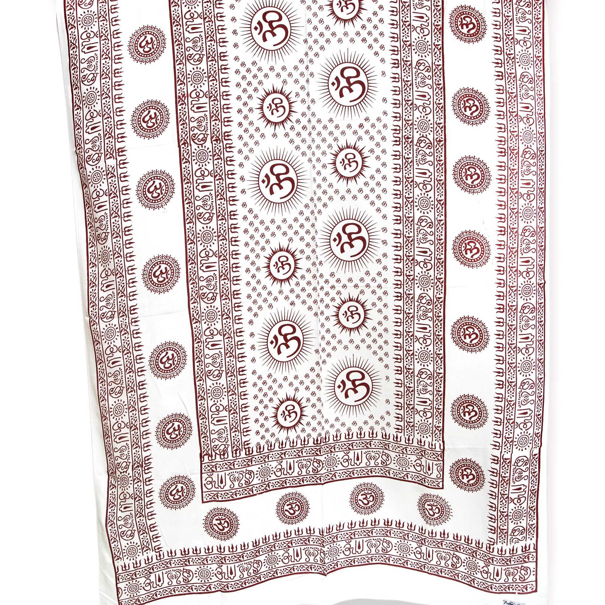 Meditation Yoga Prayer Shawl - Mantra Om - White