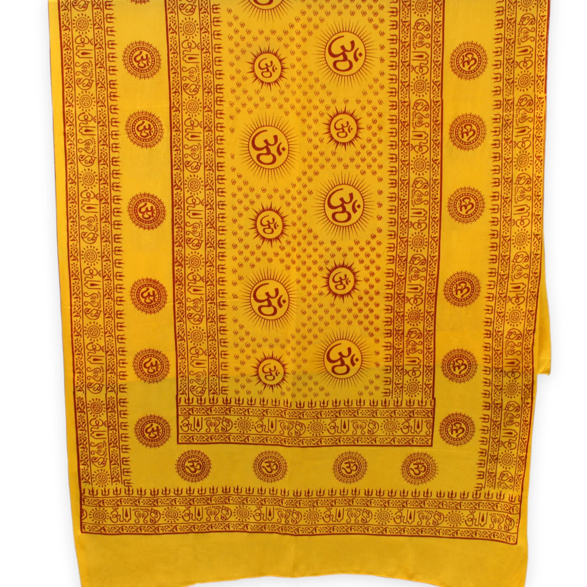 Meditation Yoga Prayer Shawl - Mantra Om - Yellow