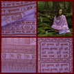 Meditation Yoga Prayer Shawl - Maha Mantra - Purple