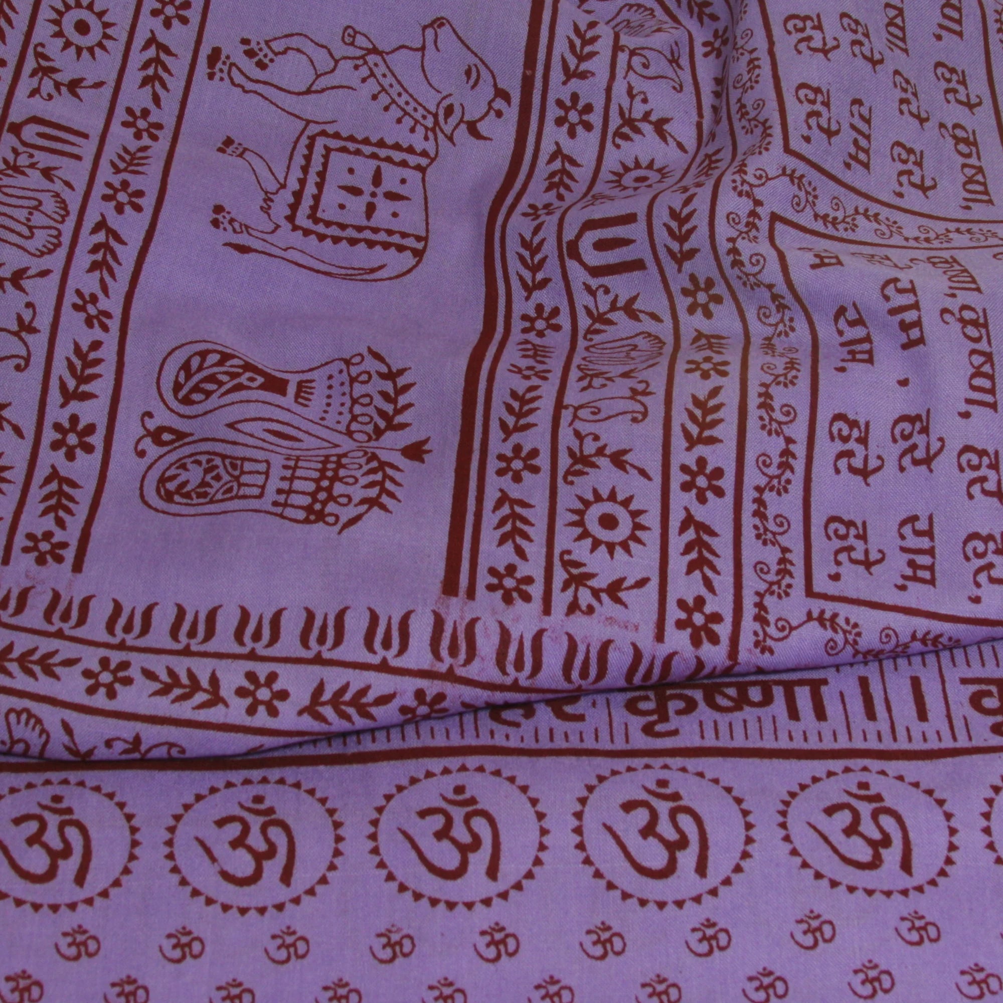 Meditation Yoga Prayer Shawl - Maha Mantra - Purple