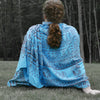 Meditation Yoga Prayer Shawl - Maha Mantra - Turquoise