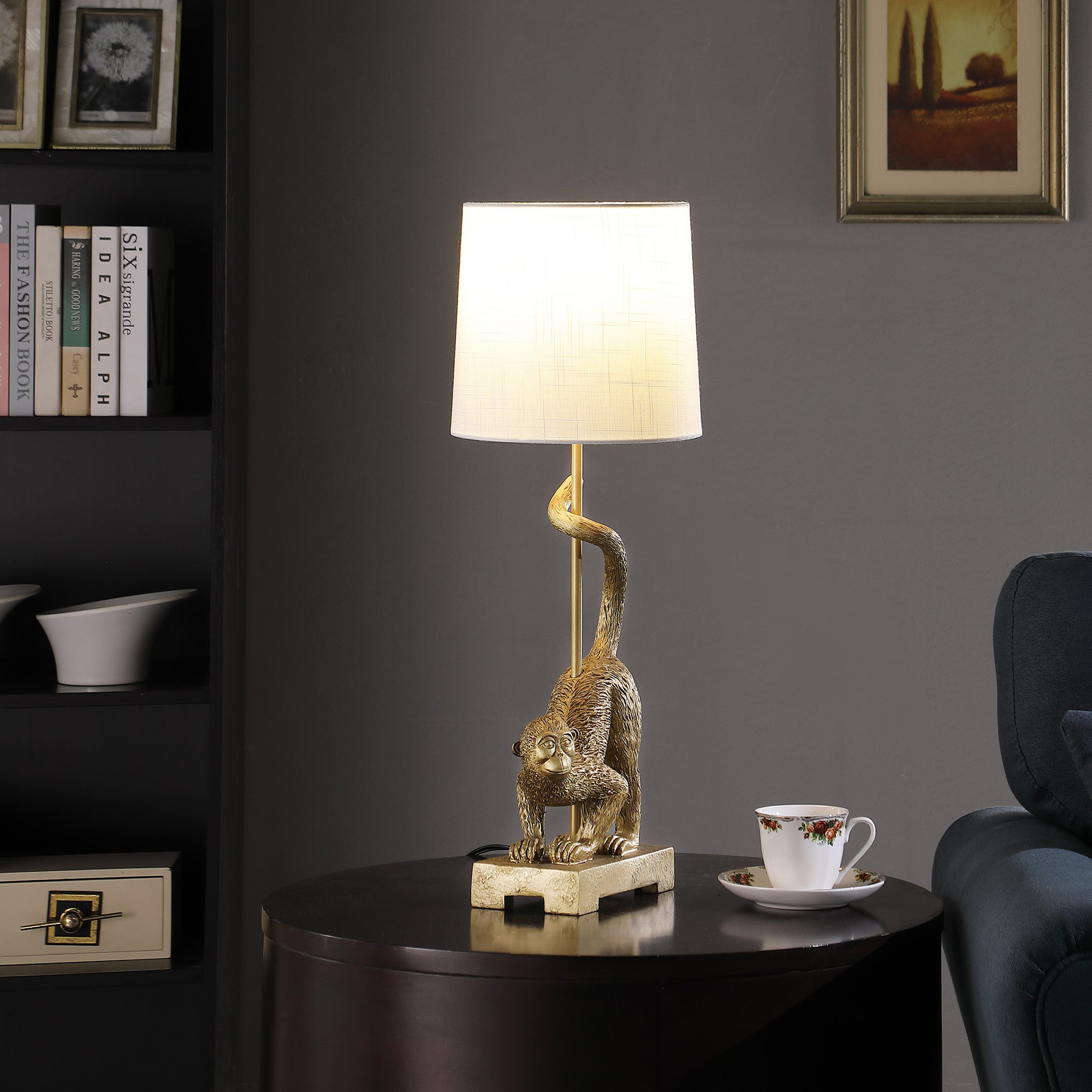 Gold Monkey Table Lamp