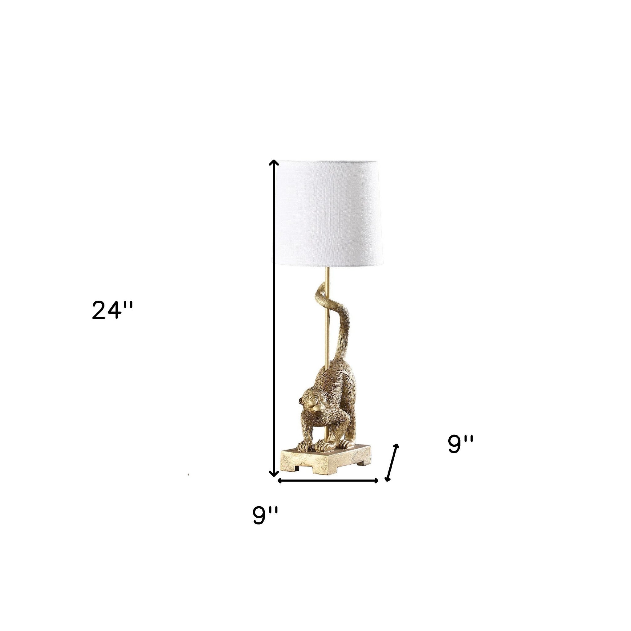 Gold Monkey Table Lamp